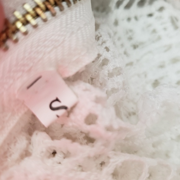 White Boho Bohemian Crochet Lace Long Sleeve Shirt - Picture 8 of 8